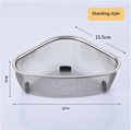 Cesta Escurridora Triangular de Acero Inoxidable para Fregadero (1PC)