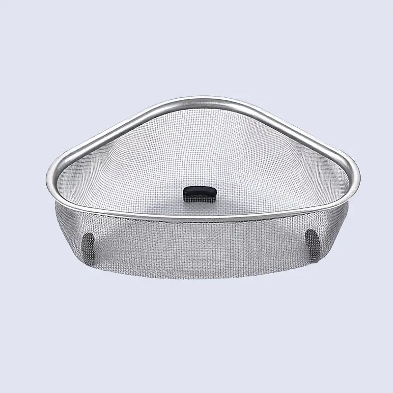 Cesta Escurridora Triangular de Acero Inoxidable para Fregadero (1PC)