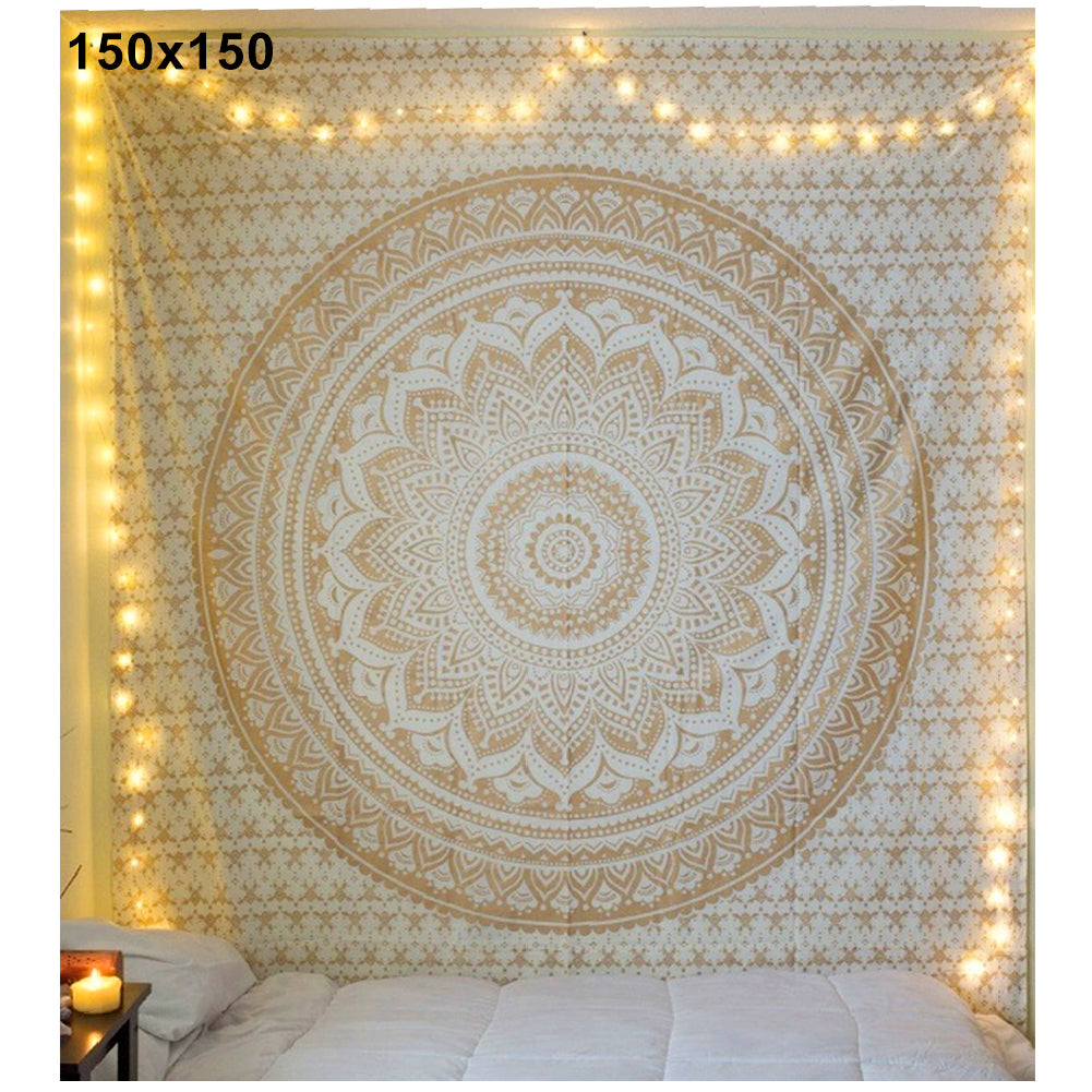 Tapiz de Pared y Decoración de Tapete de Yoga Estilo Mandala Bohemio