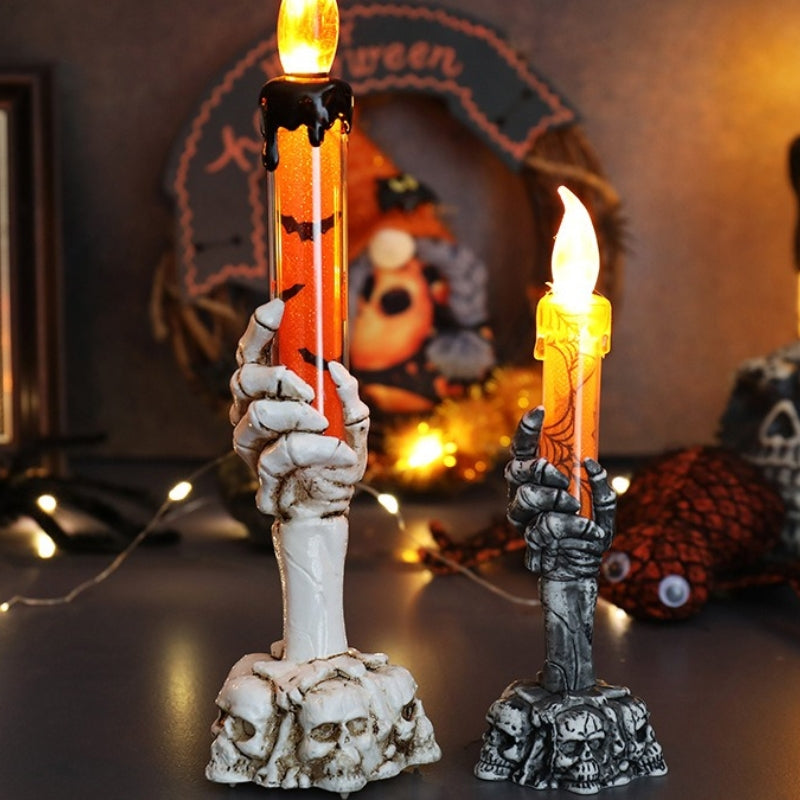 Lámpara Vela de Mano de Calavera